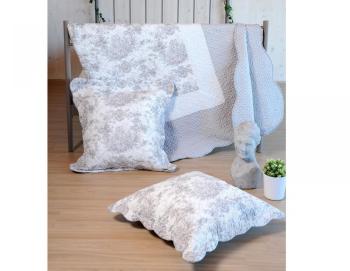 Couvre lit boutis polyester 2 taies volant toile de Couvre lit boutis polyester