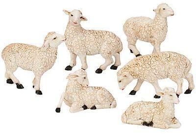 Moutons en plastique, blanc-marron