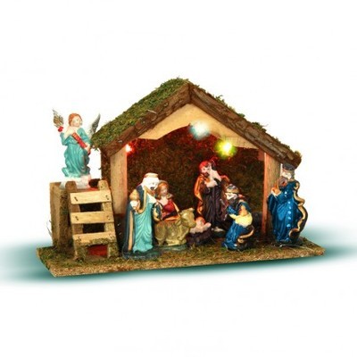 Crèche de Noël Lumineuse 8 santons