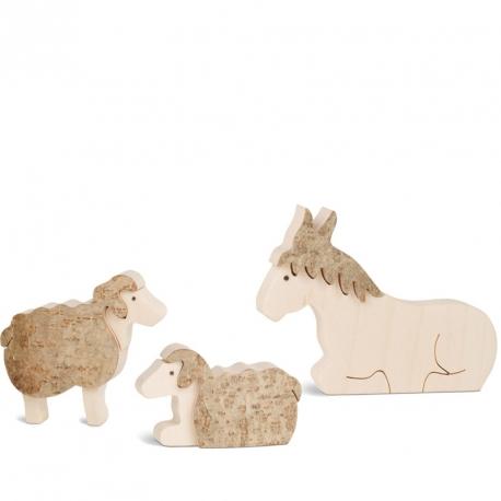 Marie, Joseph et enfant Jésus en écorce de bois, 1