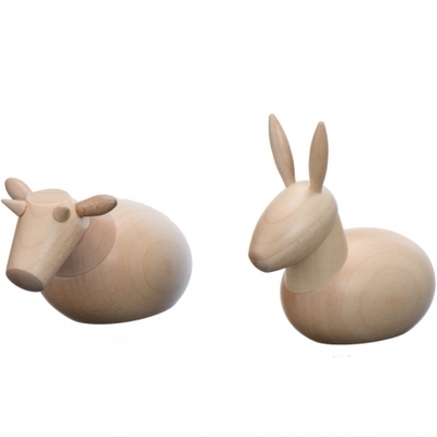 Lâne et le boeuf, animaux de la crèche de Noël, 6