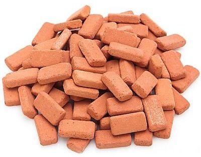 Briques en terre cuite rouge foncé 2 3 x 1 1 cm 100 Briques en terre cuite rouge