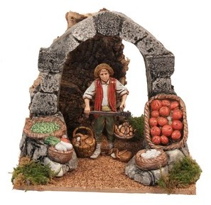 Arcade avec paniers de fruits