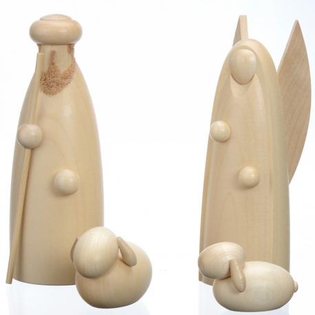 Le berger et lange, personnages pour crèche de No