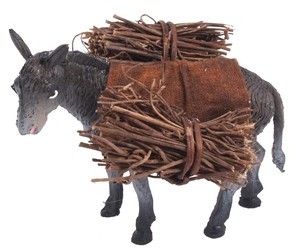 Âne avec fagots - 9 cm