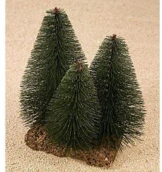 Groupe de 3 arbres miniatures 15 x 12 x 20 cm Groupe de 3 arbres miniatures