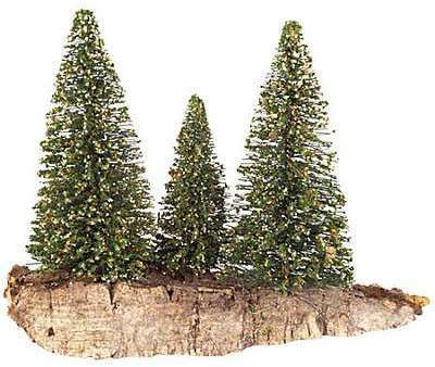 Groupe de 3 arbres, vert foncé, 16 x 5,5 x 11 cm,