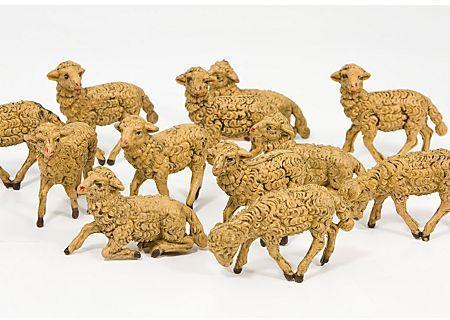 Figurines pour crèche moutons , marron