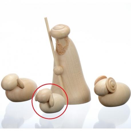 Agneau en bois pour crèche de Noël, 3 cm