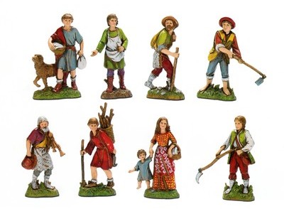 Santons de Paysans vendus en sachet individuel