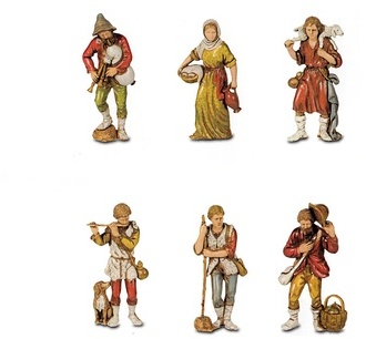 Assortiment de 3 santons de berger - 8 cm