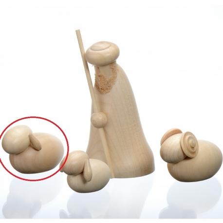 Mouton en bois pour crèche de Noël, 4 cm