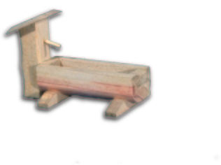 Fontaine en bois naturel de 11 cm