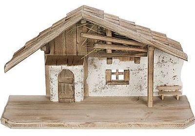 Crèche en bois, 55 x 20 x 30,5 cm