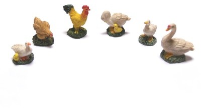 Blister de 6 poules - 3,5 cm