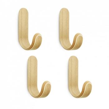 Curve - Crochet Set 4 Morceaux - chêne nature H x W Curve - Crochet Set 4 Morceaux