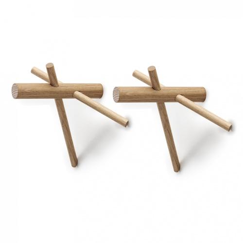 Sticks - crochet Set 2 Morceaux - chêne/nature