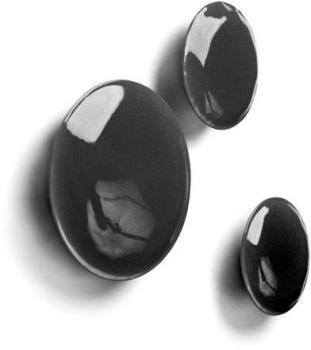 Pin - Set de patères - noir/Set de 3 patères/Ø 10c