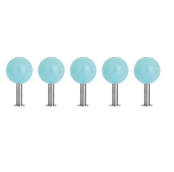 Dots - 5 patères - bleu ciel/5xbleu ciel