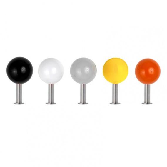 Dots - 5 patères - Fresh/blanc, noir, jaune, gris,