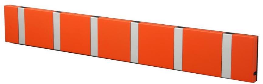 KNAX - Portemanteaux mural 6 patères - orange/ gri
