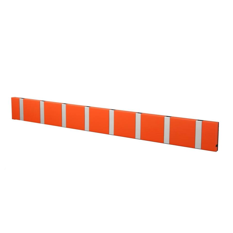 KNAX - Portemanteaux mural 8 patères - orange/ gri