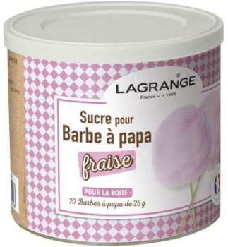 Sucre Lagrange Sucre Barbe à papa fraise 500g Sucre Lagrange Sucre Barbe