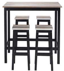 Table haute 4 tabourets TURNER Table haute 4 tabourets TURNER