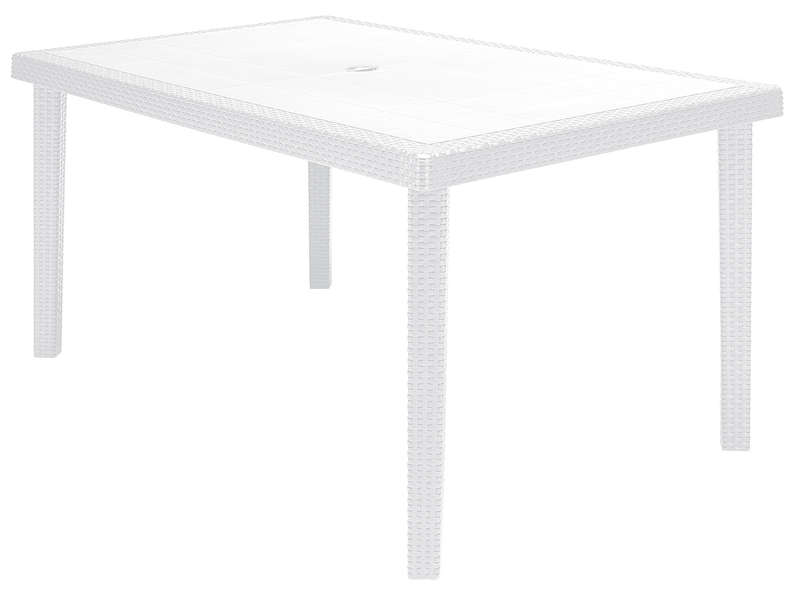 Table de jardin rectangulaire 90x150 cm BOHEME coloris Table de jardin rectangulaire
