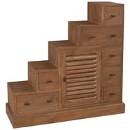 Meuble escalier LAURENCE bois exotique Couleur CAN