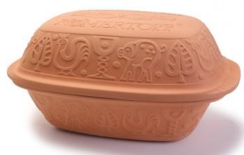 Cocotte Romertopf grand modèle décorée