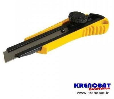 Cutter robuste en métal lames sécables 18 mm Cutter robuste en métal lames