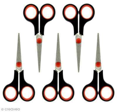 Lot de 5 ciseaux pour loisirs créatifs multifoncti