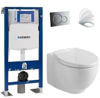 GEBERIT Pack WC suspendu UP320 + Cuvette et abatta