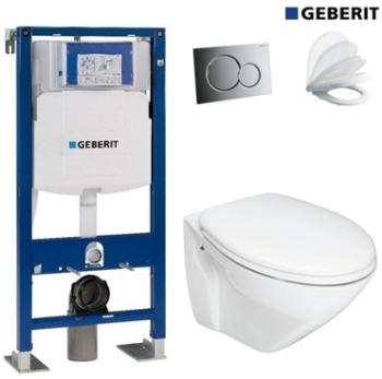 GEBERIT Pack WC suspendu UP320 + Sigma 01 chromé +