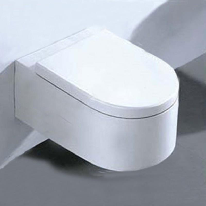 WC Suspendu, 58x39 cm, Blanc, avec Abattant, Fashi