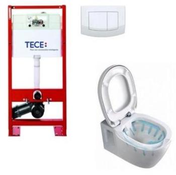 Pack wc suspendu cuvette sans bride CONNECT + bâti
