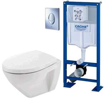 Pack WC suspendu compact GROHE rapid SL + Cuvette