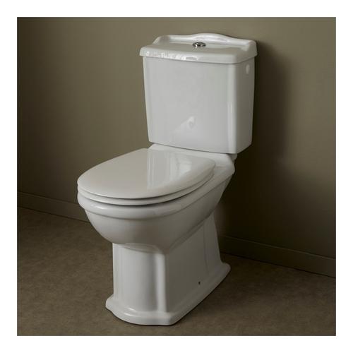 Pack wc rétro à poser en porcelaine blanc Sortie H