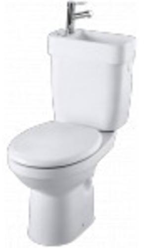 Ensemble wc à poser céramique 2 en 1 lave mains in