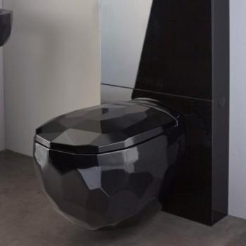 Cuvette à suspendre haut de gamme en céramique noire Cuvette à suspendre haut de