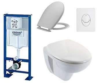 Bati support Grohé cuvette Jacob Delafon Patio et abattant Bati support Grohé cuvette