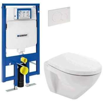 GEBERIT Pack WC suspendu faible épaisseur 8cm, cuv