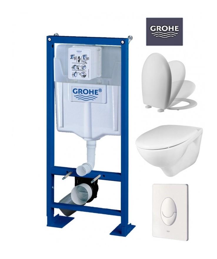 Bati support wc suspendu grohe autoportant plaque