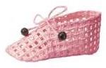 6 chaussons tressés roses