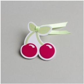 12 étiquettes carton cerise Fruitée Taille Unique