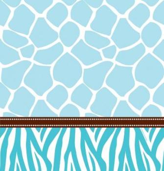 Nappe plastique Baby Shower Girafe Bleue Taille Unique Nappe plastique Baby Shower