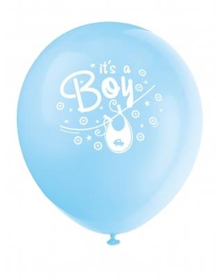 8 Ballons en latex Baby Shower bleu Taille Unique 8 Ballons en latex Baby Shower