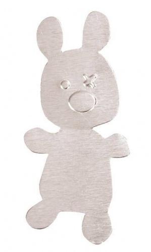 6 autocollants aluminium lapin Taille Unique