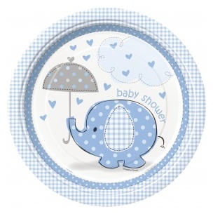 8 Assiettes carton Elephant Bleu 23 cm Taille Unique 8 Assiettes carton Elephant